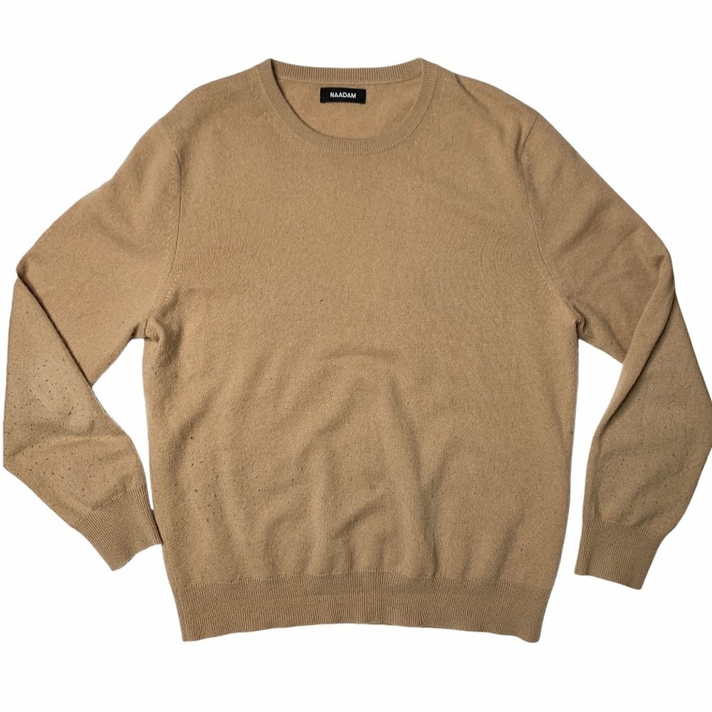 NAADAM 100% Cashmere Tan Crewneck Sweater Unisex L